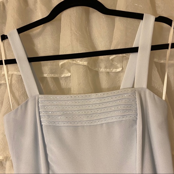 Vintage** Baby Blue Formal Dress - Picture 9 of 14